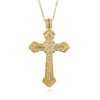 Bejeweled Crystal Sterling Silver Cross Pendant Necklace - InnovatoDesign