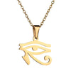 Egyptian Gods Power Eye of Horus Stainless Steel Chain Pendant Necklace