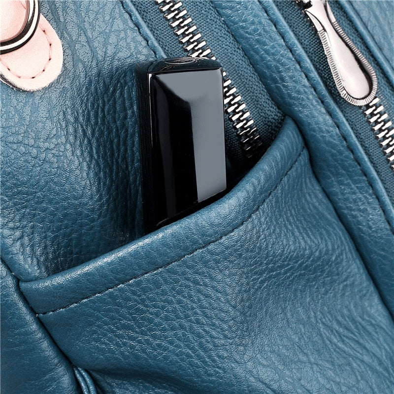 Luxury PU Leather Shell Bag, Travel Bag and Backpack-Backpacks-Innovato Design-Brown-Innovato Design