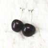 Realistic Red Cherry Drop Earrings