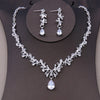 Crystal Heart and Rhinestone Tiara, Necklace & Earrings Wedding Jewelry Set-Jewelry Sets-Innovato Design-Innovato Design