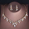 Queen Rhinestone and Pearl Tiara, Necklace & Earrings Wedding Jewelry Set-Jewelry Sets-Innovato Design-Innovato Design