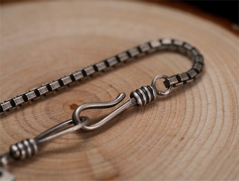 Dainty Box Chain 925 Sterling Silver Handmade Vintage Punk Bracelet-Bracelets-Innovato Design-6.69in-Innovato Design