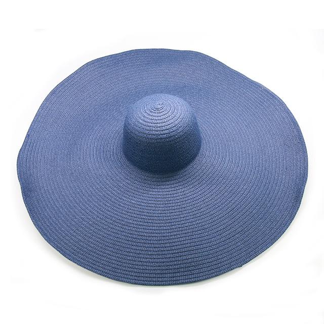 Foldable Wide Brim King Size Floppy Sun Hat-Hats-Innovato Design-Navy Blue-Innovato Design