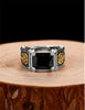 Virgin Mary Black Stone Onyx 925 Sterling Silver Vintage Ring-Gothic Rings-Innovato Design-Innovato Design