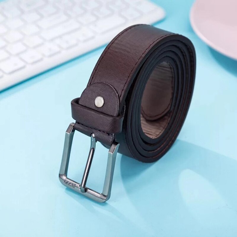 Men Quartz Watch, Leather Belt, and Ballpoint Pen Gift Box Set-Jewelry Sets-Innovato Design-Brown Blue-Innovato Design