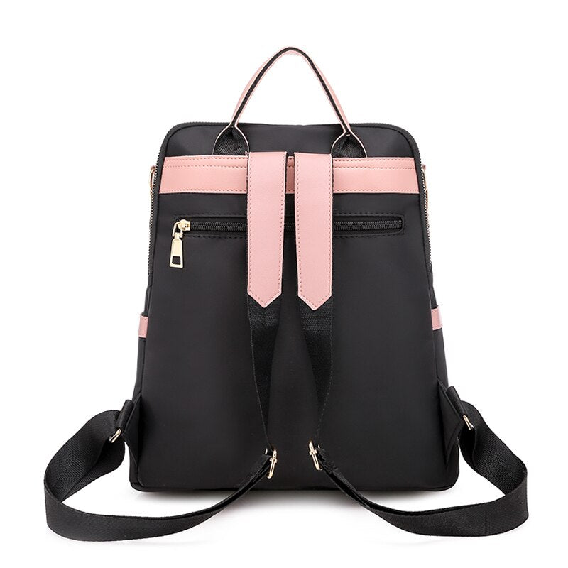 Luxury Multifunction Cute Fur Ball Pendant Oxford School Bag-Backpacks-Innovato Design-Black-Innovato Design