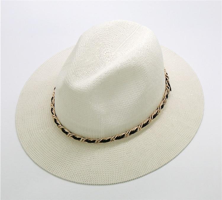 Panama Hat with Luxury Metal Chain-Hats-Innovato Design-Purple-Innovato Design