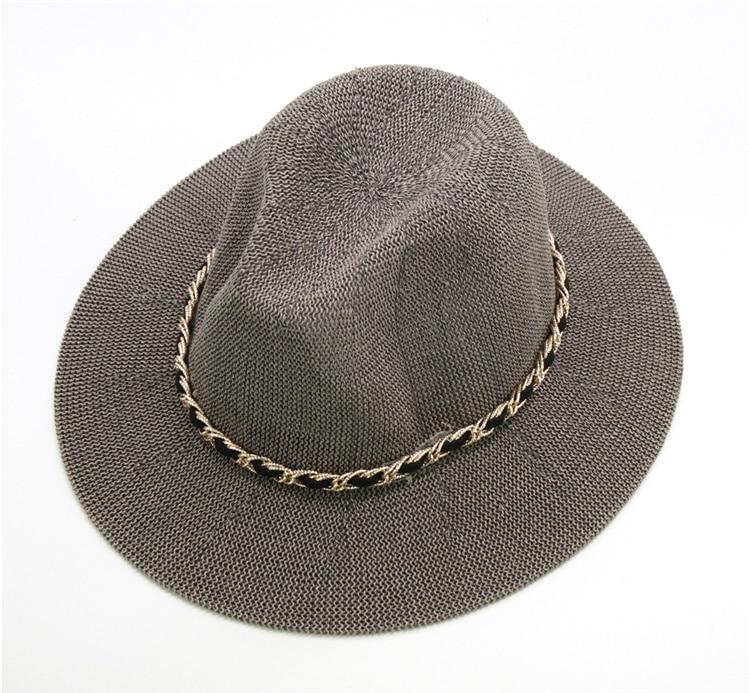 Panama Hat with Luxury Metal Chain-Hats-Innovato Design-Purple-Innovato Design