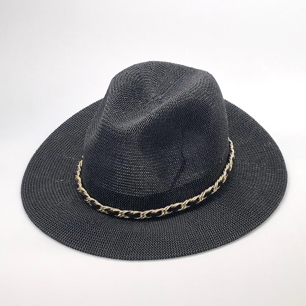 Panama Hat with Luxury Metal Chain-Hats-Innovato Design-Purple-Innovato Design