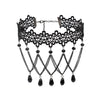Black Beaded Choker Lace Gothic Vintage Necklace-Necklaces-Innovato Design-Black Mix-Innovato Design