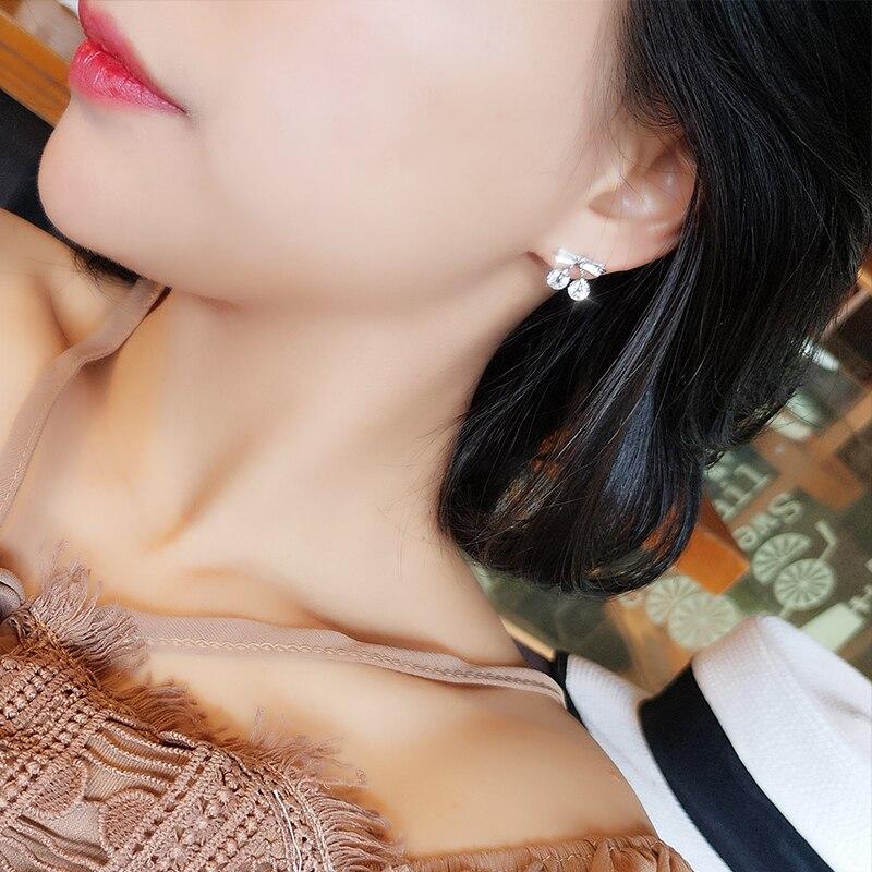 Korean Red/White & Silver Cherry Earrings with Classic Cubic Zirconia-Earrings-Innovato Design-Red-Innovato Design