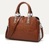 Top-Handle PU Leather Crossbody Bag, Shoulder Bag and Handbag-Handbags-Innovato Design-Brown-Innovato Design