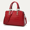 Top-Handle PU Leather Crossbody Bag, Shoulder Bag and Handbag-Handbags-Innovato Design-Red-Innovato Design