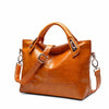 Oil Wax PU Leather Tote Bag, Shoulder Bag and Handbag