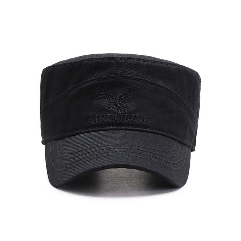 Buckled Cotton Military Hat with Eagle Embroidery Logo-Hats-Innovato Design-Army Green-Innovato Design