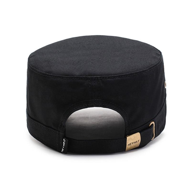 Buckled Cotton Military Hat with Eagle Embroidery Logo-Hats-Innovato Design-Army Green-Innovato Design