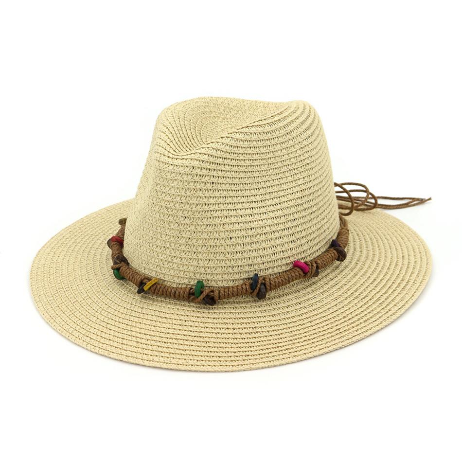Vintage Ethnic Straw Panama Hat with Colorful Buttons Bow-Hats-Innovato Design-Pink-Innovato Design