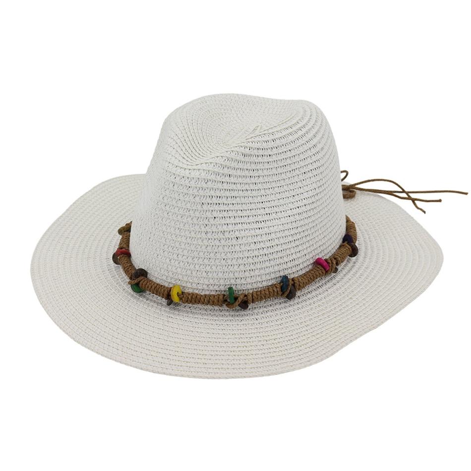 Vintage Ethnic Straw Panama Hat with Colorful Buttons Bow-Hats-Innovato Design-Pink-Innovato Design