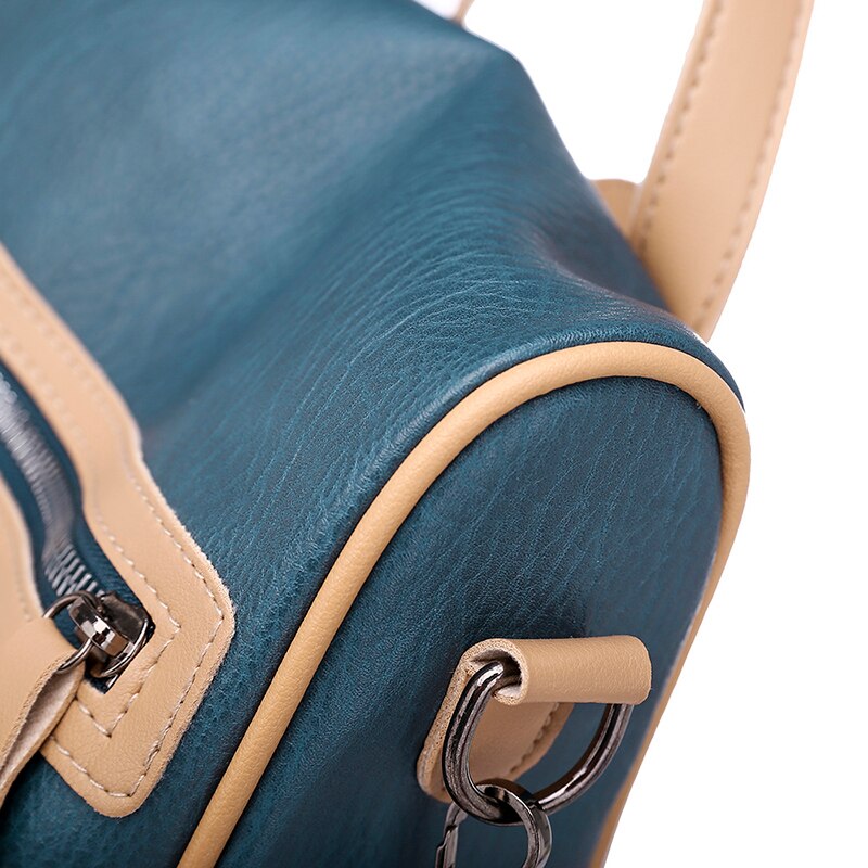 Waterproof PU Leather Shoulder Bag and Travel Backpack-Backpacks-Innovato Design-Blue-Innovato Design