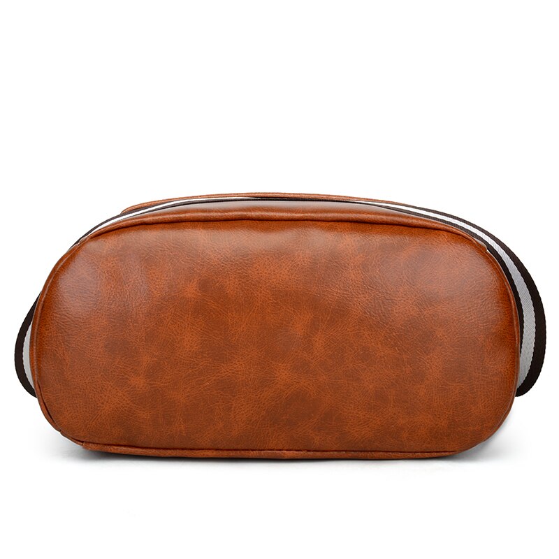 Large Capacity Fashion Waterproof PU Leather Shoulder Bag and School Backpack-Backpacks-Innovato Design-Brown-Innovato Design