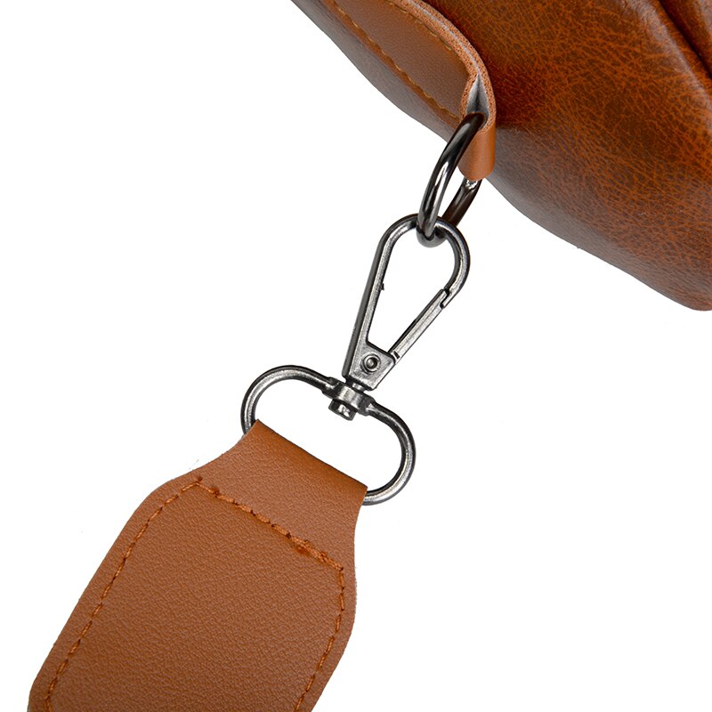 Large Capacity Fashion Waterproof PU Leather Shoulder Bag and School Backpack-Backpacks-Innovato Design-Brown-Innovato Design