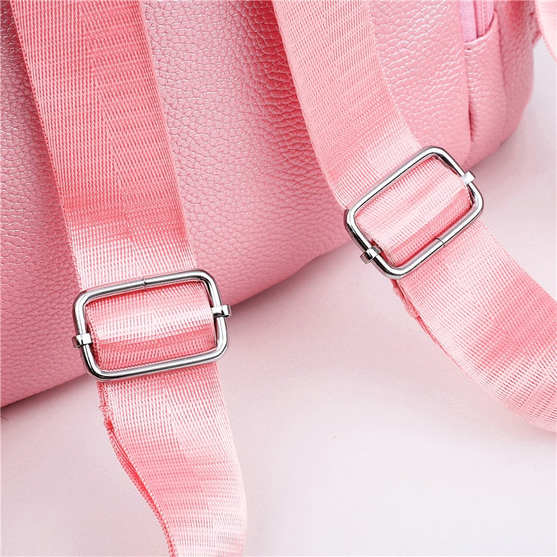 Luxury Cute Bear Keychain Oxford Travel Bag and Backpack-Backpacks-Innovato Design-White-Innovato Design