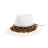 Vintage Straw Sun Hat with Tassel-Hats-Innovato Design-White-Innovato Design
