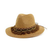 Vintage Straw Sun Hat with Tassel-Hats-Innovato Design-Khaki-Innovato Design