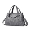 Solid Color PU Leather Tote Bag, Shoulder Bag, Crossbody Bag and Handbag-Handbags-Innovato Design-Gray-Innovato Design