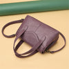 Solid Color PU Leather Tote Bag, Shoulder Bag, Crossbody Bag and Handbag-Handbags-Innovato Design-Red-Innovato Design