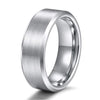 Cubic Zirconia and Plain Stainless Steel Wedding Ring Set-Couple Rings-Innovato Design-6-5-Innovato Design