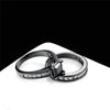 Silver Celtic Dragon Inlay and Black Rhinestone Stainless Steel Wedding Ring Set-Couple Rings-Innovato Design-6-5-Innovato Design