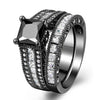 White/Black Cubic Zirconia Stainless Steel Wedding Ring Set-Couple Rings-Innovato Design-6-5-Innovato Design