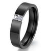 White/Black Cubic Zirconia Stainless Steel Wedding Ring Set-Couple Rings-Innovato Design-6-5-Innovato Design