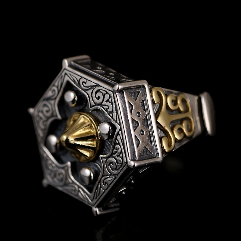 Buddhist Lotus 925 Sterling Silver Ring-Rings-Innovato Design-Innovato Design