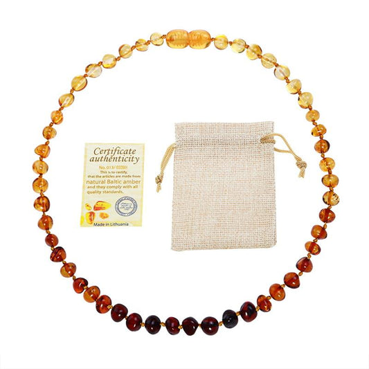Natural Amber Stone Bead Accessory Necklace-Necklaces-Innovato Design-Rainbow-13-Innovato Design