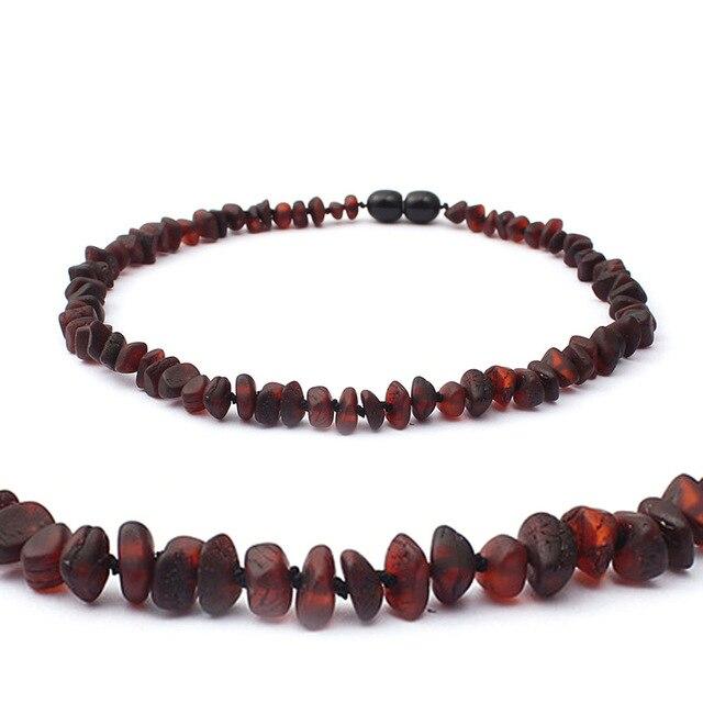 Natural Amber Stone Bead Accessory Necklace-Necklaces-Innovato Design-Raw Cherry-13-Innovato Design