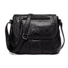 Soft Washed PU Leather Crossbody Bag and Handbag-Handbags-Innovato Design-Black-Innovato Design