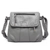 Soft Washed PU Leather Crossbody Bag and Handbag-Handbags-Innovato Design-Gray-Innovato Design