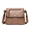 Soft Washed PU Leather Crossbody Bag and Handbag-Handbags-Innovato Design-Khaki-Innovato Design