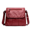 Soft Washed PU Leather Crossbody Bag and Handbag-Handbags-Innovato Design-Red-Innovato Design