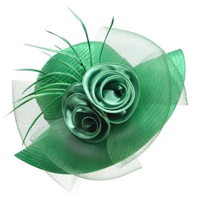 Floppy Wide Brim Floral Satin Sun Hat with Feathers-Hats-Innovato Design-Black-Innovato Design