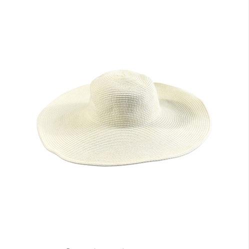 Foldable Large Straw Sun Floppy Beach Hat-Hats-Innovato Design-White-Innovato Design