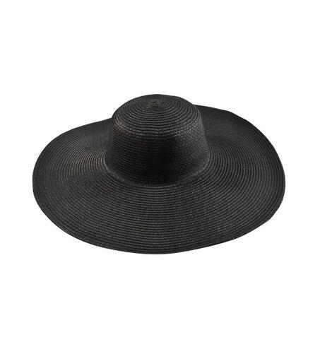 Foldable Large Straw Sun Floppy Beach Hat-Hats-Innovato Design-Black-Innovato Design