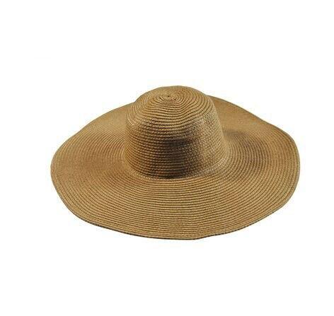 Foldable Large Straw Sun Floppy Beach Hat-Hats-Innovato Design-Khaki-Innovato Design