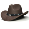 Scorpion Wool Ranchero Cowboy Hat with Turquoise and Crystal Beads on Braided Band
