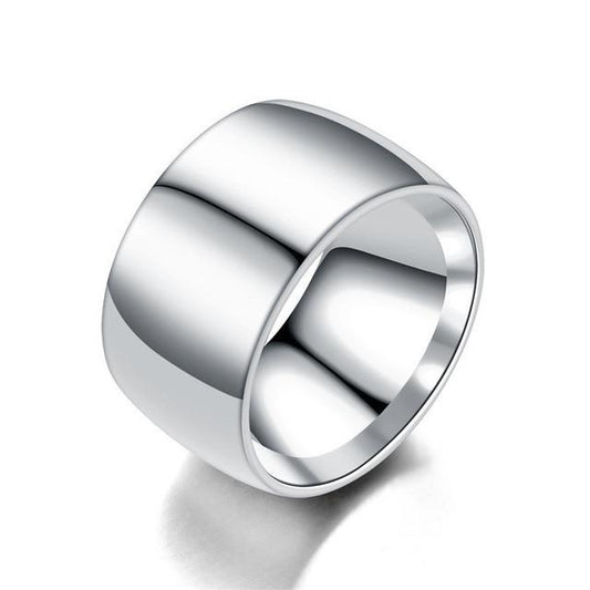 12mm Glossy Face Stainless Steel Punk Ring-Rings-Innovato Design-9-Silver-Innovato Design