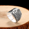 Totem Fish 990 Genuine Silver Adjustable Vintage Trendy Punk Ring-Rings-Innovato Design-Innovato Design