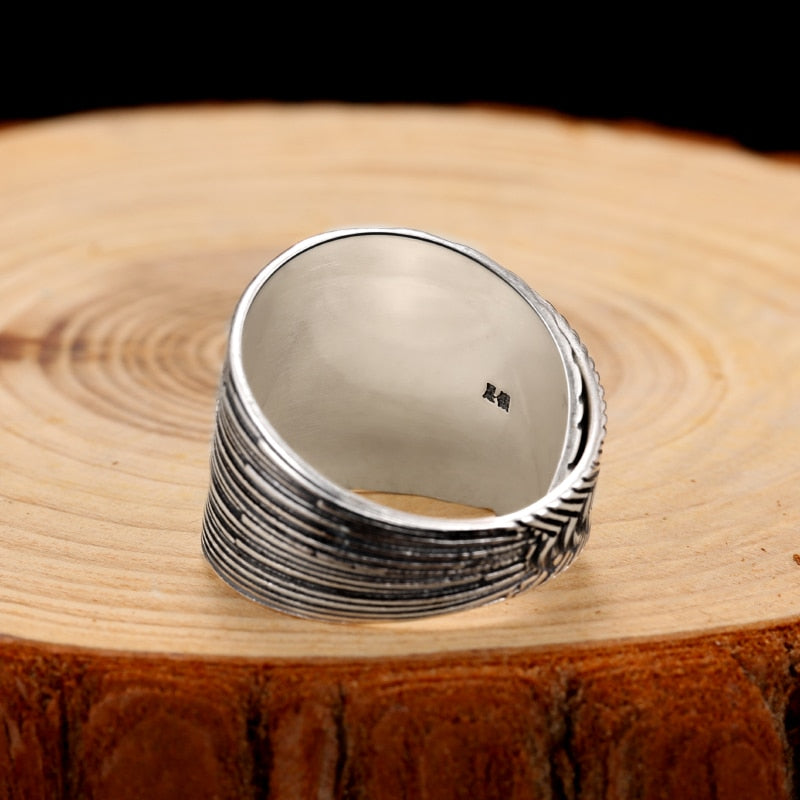 Totem Fish 990 Genuine Silver Adjustable Vintage Trendy Punk Ring-Rings-Innovato Design-Innovato Design